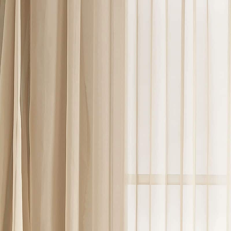 Window Elements Diamond Sheer Voile Extra Wide Curtains (Set of 2)
