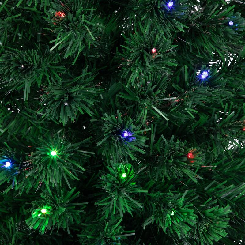 6' LED Color Changing Fiber Optic Christmas Tree with Star Tree Topper - 6 Foot