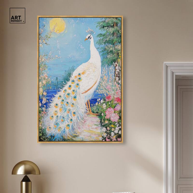 Peacock in Paradise Canvas by Art Remedy