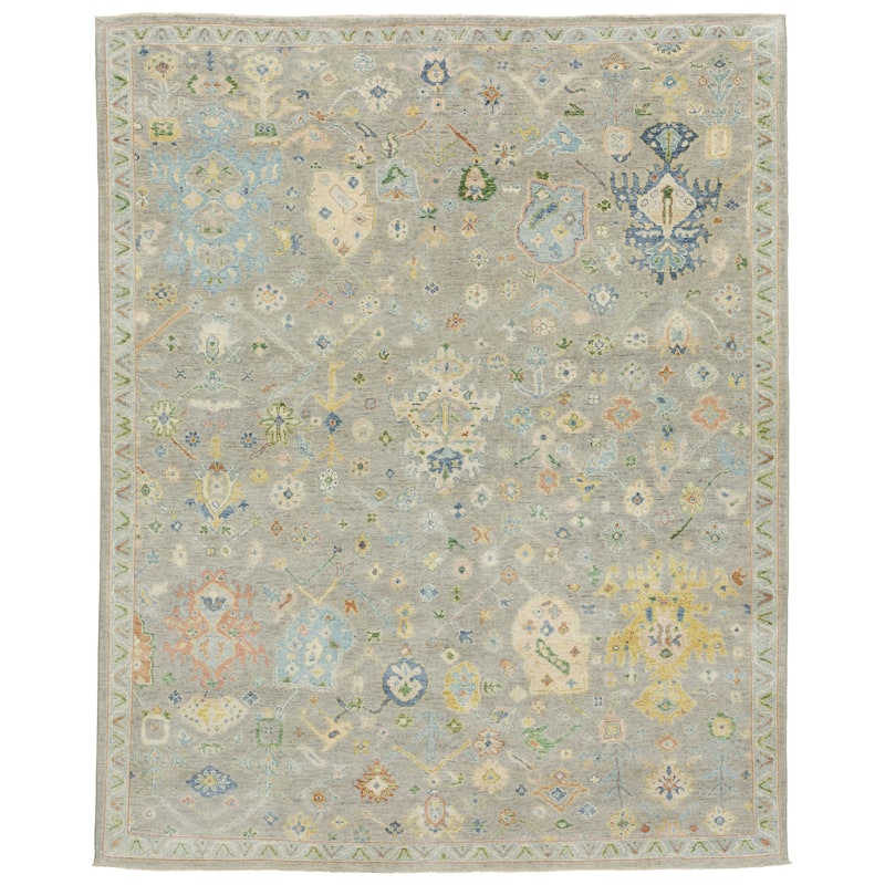 Style Haven Palma Wool Hand-Knotted Oriental Grey/ Multi Area Rug - 6' x 9' - Rectangle