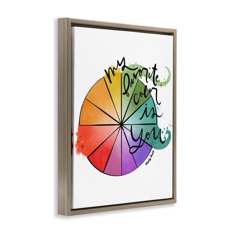 Stupell Favorite Color Is You Framed Floater Canvas Wall Art Design By Mandy Ford Art + Illustration