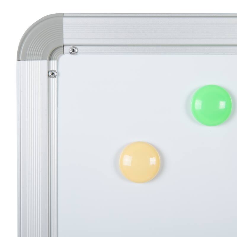 Double-Sided Mobile White Board with Shelf - Flip Over Board