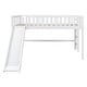 preview thumbnail 27 of 26, Full Size Low Loft Bed with Slide & Ladder, Grey
