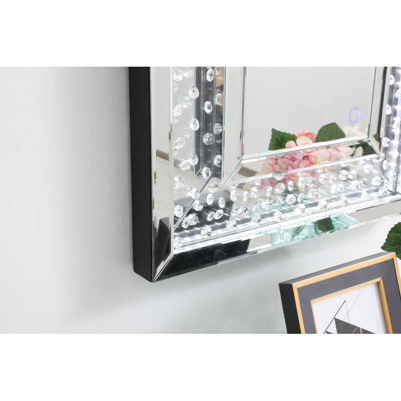 River LED Crystal Mirror - Clear