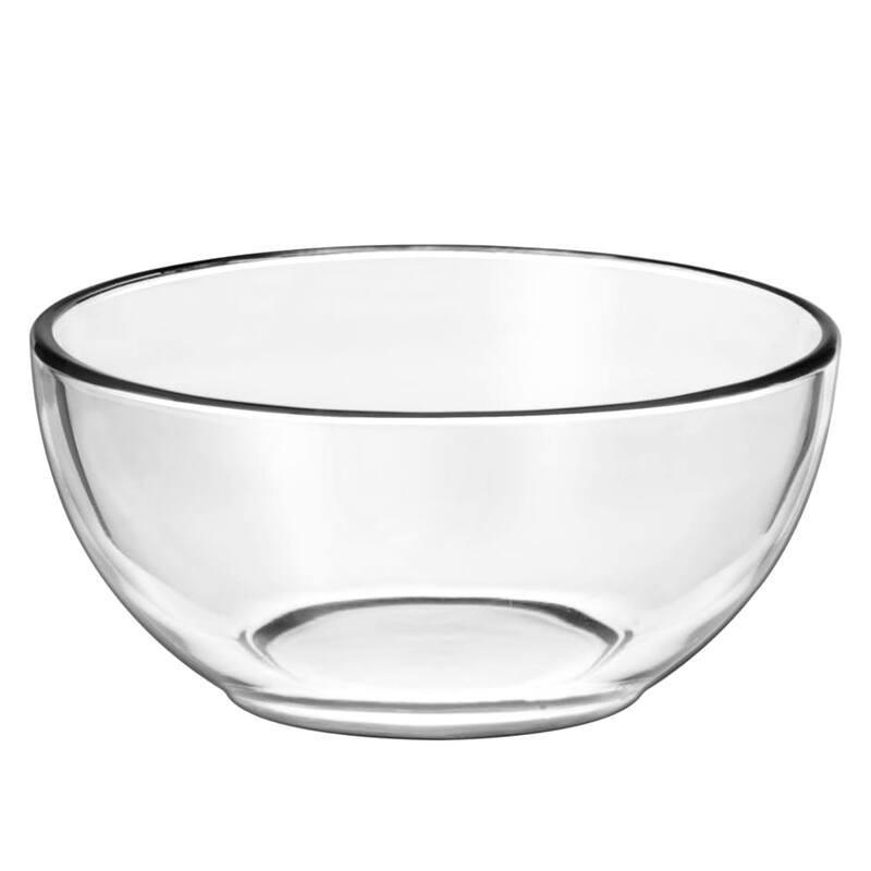 Set for 12 Contemporary Clear Glass Dinnerware With Salad Plates, Dinner Plates and Bowls - 10.5” x 10.5” x 8”