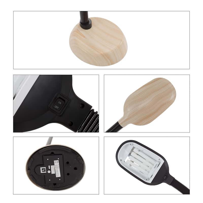 Lavish Home Adjustable Floor Lamp for Bedroom with Bendable Neck - Full Spectrum Natural Sunlight Lamp for Office