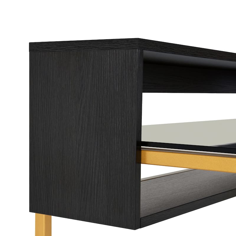 Home Office Writing Desk with riser, Gold