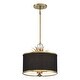 preview thumbnail 5 of 5, Minka Lavery 4583 Caprio 3 Light 15" Wide Pendant with Fabric Shade