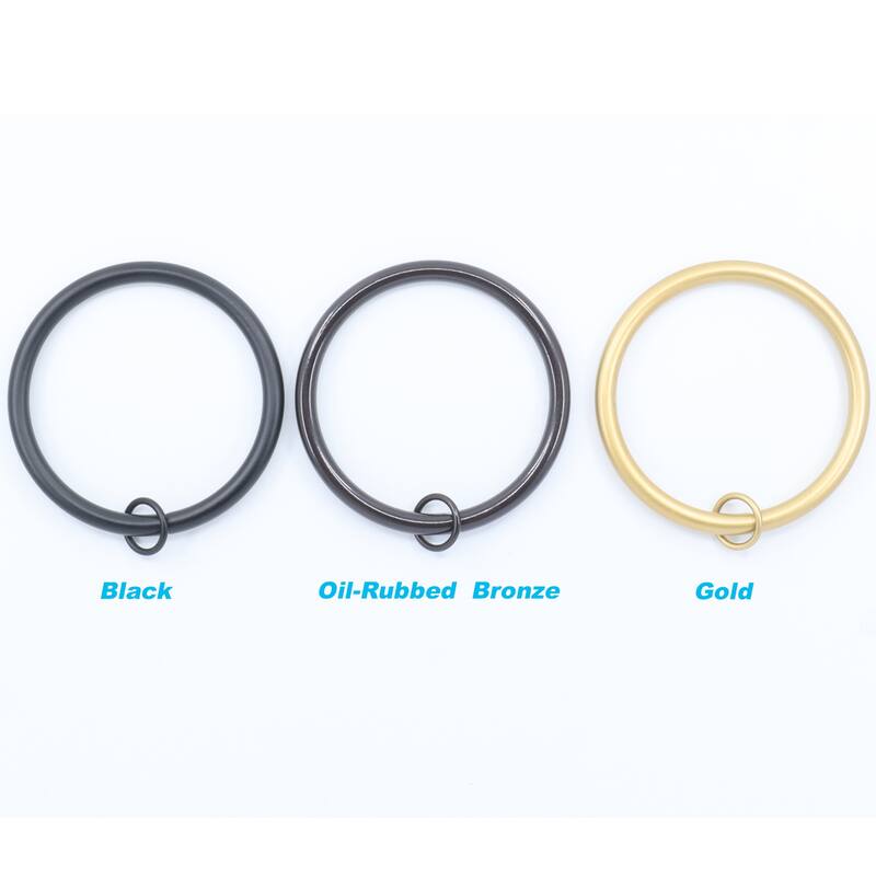 Meriville 2.5" Inner Diameter Metal Curtain Rings with Eyelets