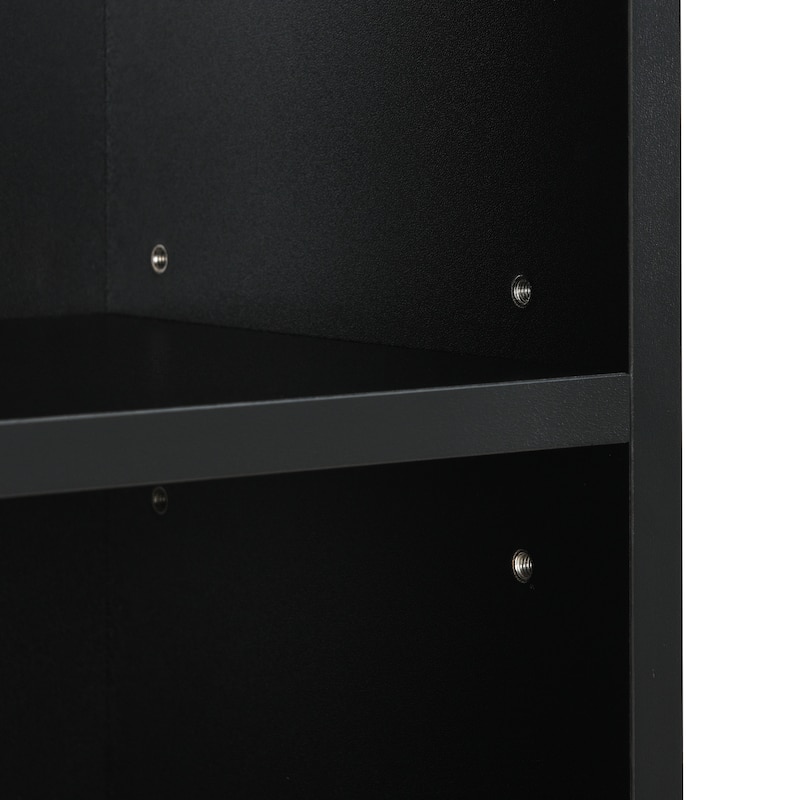 8-Tier Media Tower Rack, CD DVD Slim Storage Cabinet with Adjustable Shelves, Tall Narrow Bookcase Display Bookshelf