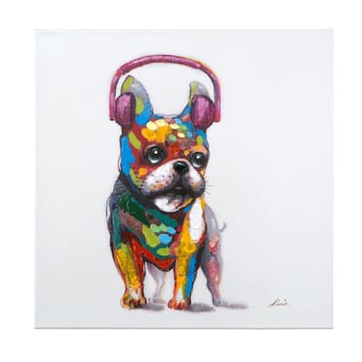 Yosemite Home Decor Dog Beats II Original Hand-Painted Wall Art - multi