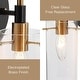 preview thumbnail 6 of 7, Modern Black Gold 1-Light Clear Glass Wall Sconces Vanity - 4.7" L x 5" W x 11" H