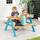 preview thumbnail 2 of 8, Kids Picnic Table Set Children Outdoor Wooden Table with Bench Seats - See Details