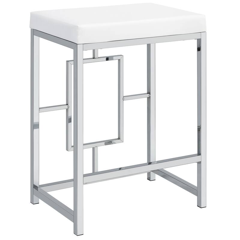 Laguna White 4-piece Counter Height Table with Pot Rack