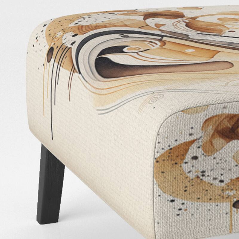 Designart "Brown And Black Movement IV" Upholstered Modern & Contemporary Accent Chair and Modern & Contemporary Arm Chair