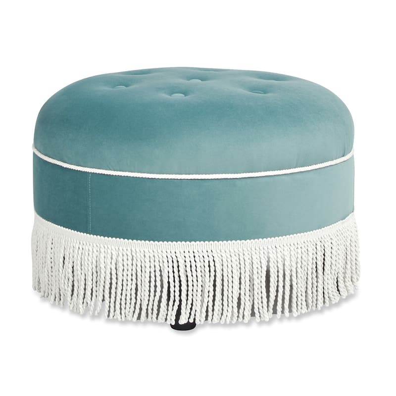 Yolanda 24" Upholstered Round Accent Ottoman