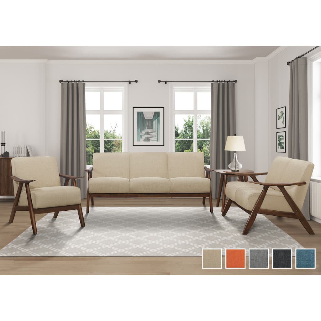 Levine 3-Piece Retro Living Room Sofa Set