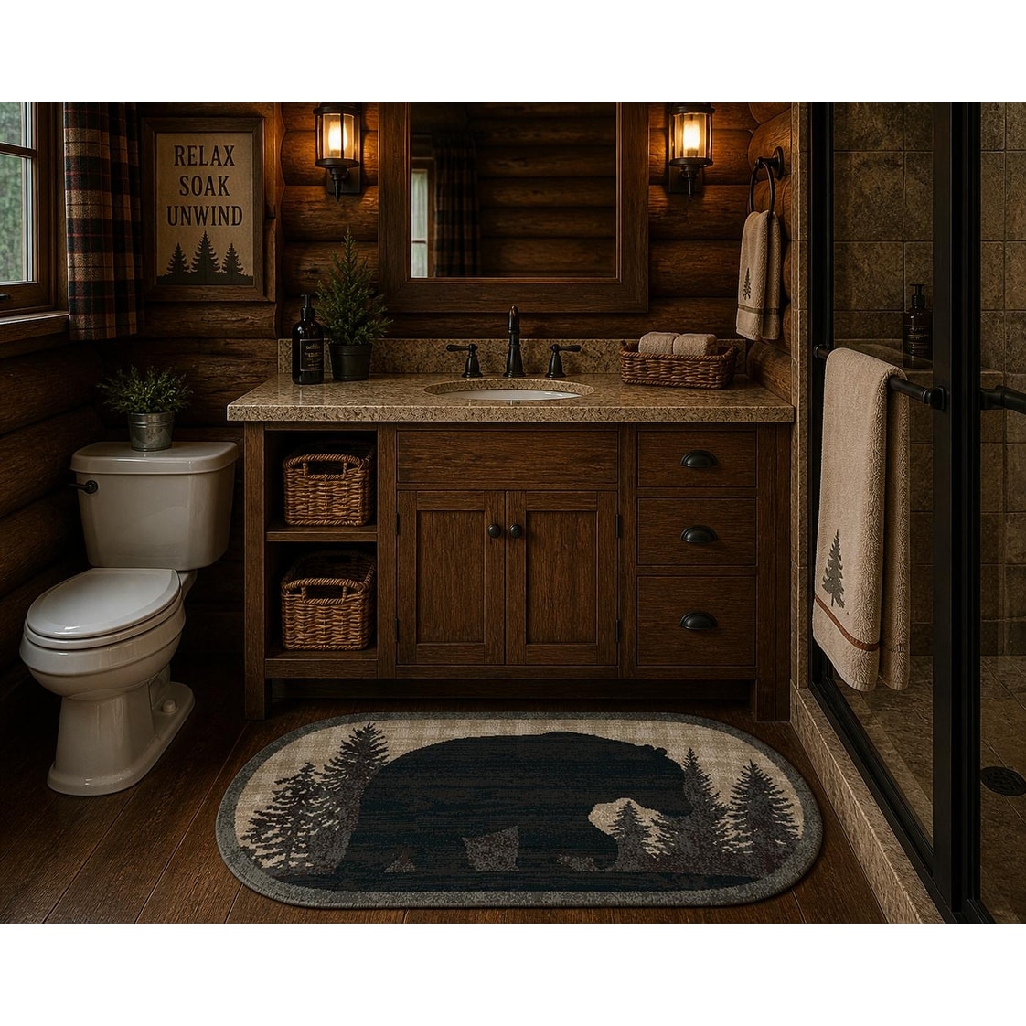 American Destination Papa Bear Accent Rug 20"x44"
