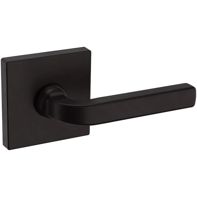 Baldwin 5190 Series Passage Door Lever Set with Square Rose from the - Oil Rubbed Bronze