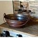 preview thumbnail 1 of 5, 16" Oval Farmhouse Copper Vessel BUCKET Bathroom Sink by SimplyCopper - 16" X 12" X 6"