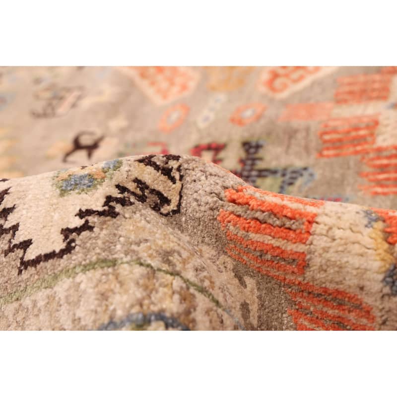 ECARPETGALLERY Hand-knotted Jules Serapi Taupe Wool Rug - 8'1 x 9'10