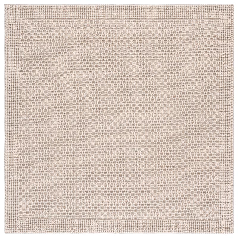 SAFAVIEH Handmade Natura Dorte Casual Wool Rug - 6' Square - Ivory