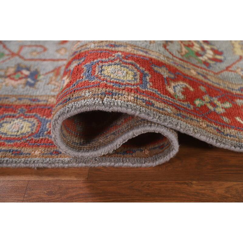 Heriz Serapi Indian Rug Hand-Knotted Wool Carpet - 3'11"x 6'0"