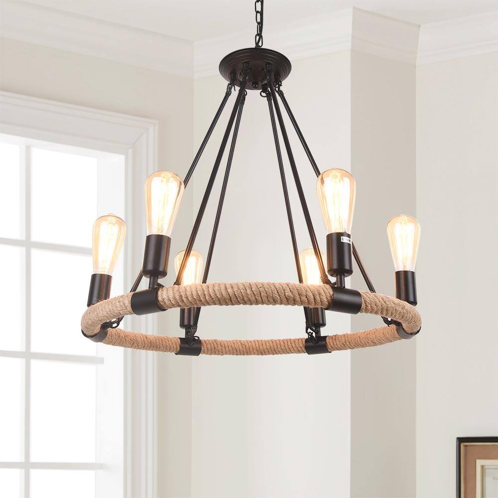 Modern Farmhouse Wagon Wheel Light Fixture