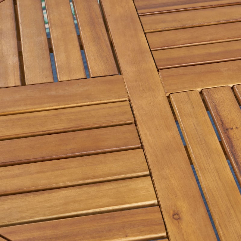 Marcello Outdoor Acacia Wood 3 Piece Dining Set with Mesh Seats by Christopher Knight Home