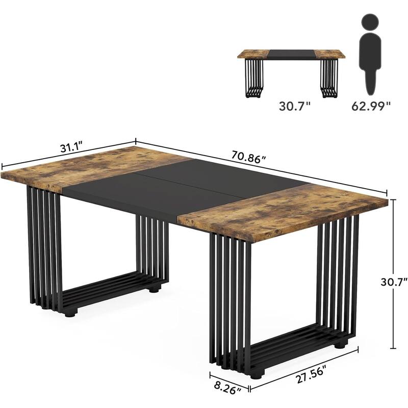 70.9" Modern Home Office Desk, Computer Executive Desk