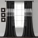 preview thumbnail 56 of 105, Silver Orchid Page Two-tone Faux Silk Single Curtain Panel 108"L x 42"W - Black