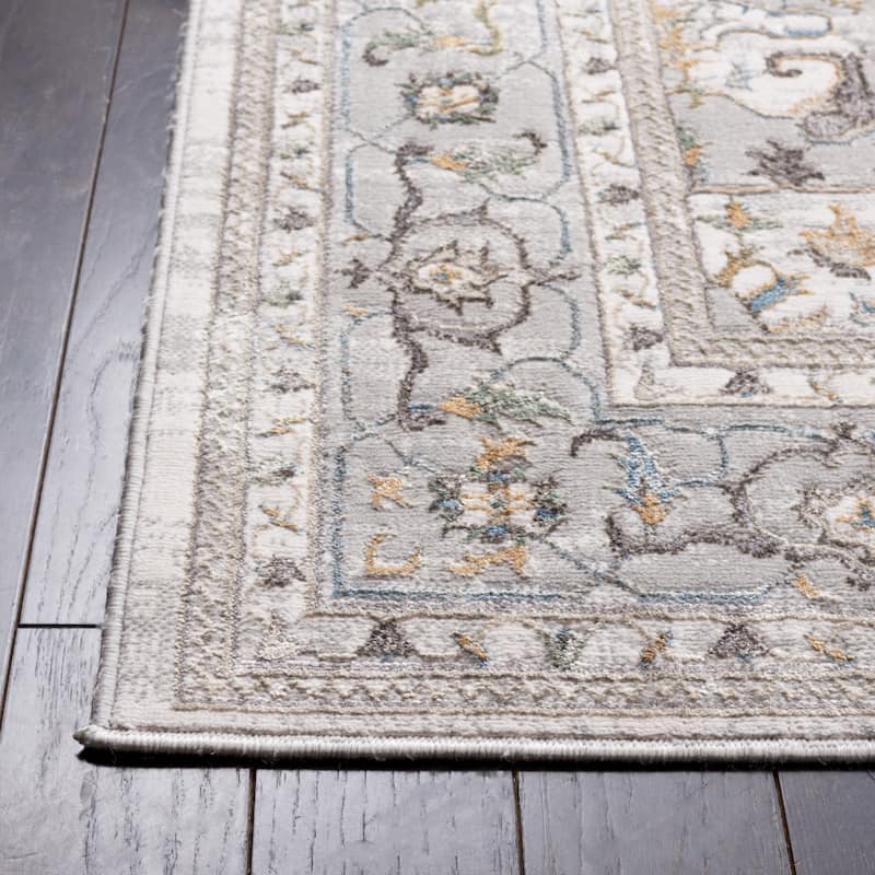 SAFAVIEH Bel Air Nara Modern & Contemporary Rug - 2'3" x 9' Runner - Grey/Light Grey