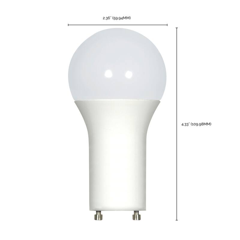 11.5 Watt A19 LED 90CRI 4000K GU24 base 220 deg. Beam Angle 120 Volt 1100 Lumens CEC - White