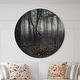 preview thumbnail 9 of 8, Designart 'Dark Spooky Misty Wild Forest' Oversized Traditional Wall CLock 36 in. wide x 36 in. high
