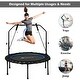 preview thumbnail 7 of 8, 40" Foldable Fitness Rebounder with Resistance Bands Adjustable Home-Blue