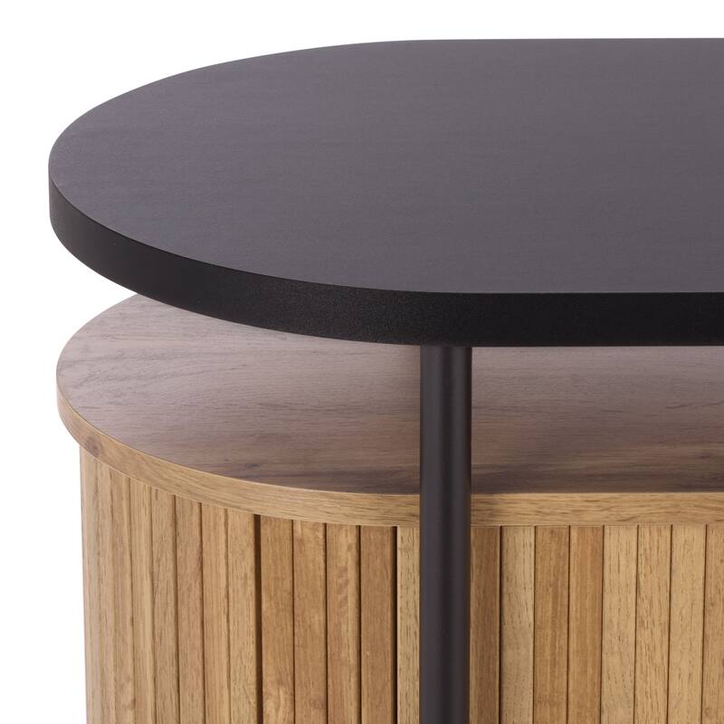 SAFAVIEH Home Etka Tambour Doors Compact Sideboard/TV Stand - 39"W x 16"D x 32"H