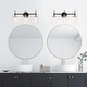 preview thumbnail 3 of 7, 3-Light Modern Bathroom Vanity Lights Black Gold Wall Sconces with Cylinder Glass - 19.5" L x 6" W x 11" H