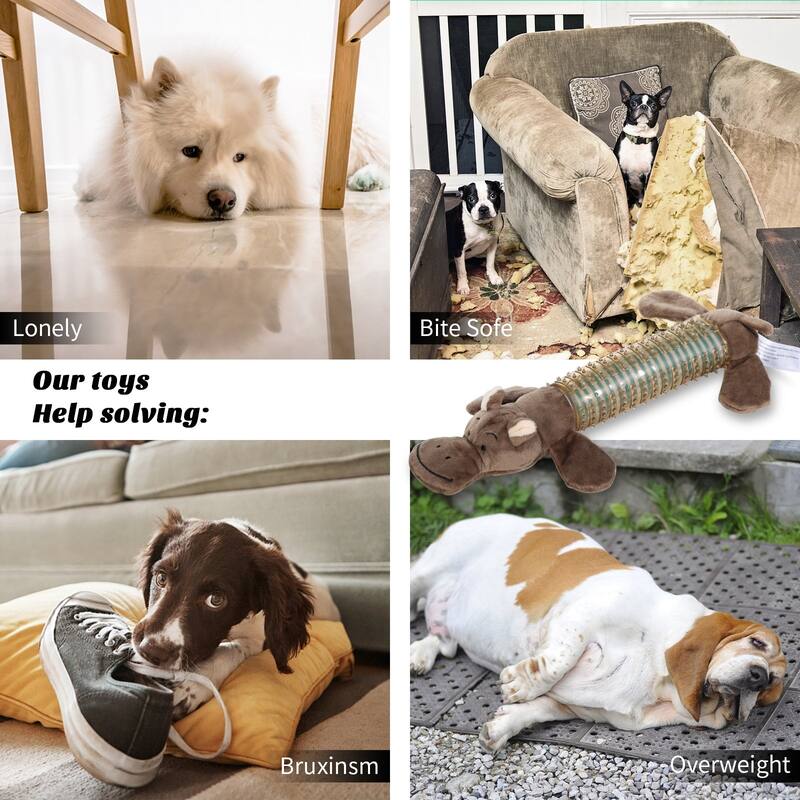Best Pet Supplies Dog Toy with Crinkle and Squeaky Enrichment for Small and Medium Breed Puppies or Dogs, Cute and Plush