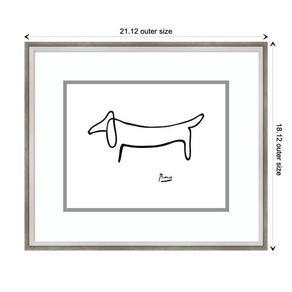 dimension image slide 0 of 12, Le Chien (The Dog) by Pablo Picasso Framed Wall Art Print