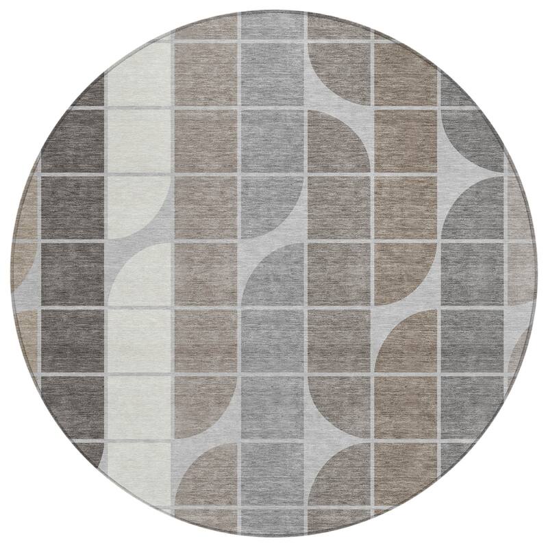 Machine Washable Indoor/ Outdoor Modern Finch Chantille Rug