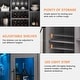 preview thumbnail 9 of 18, Wine Bar Cabinet with LED Light - 15.7"D x 47.2"W x 34.61"H