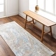 preview thumbnail 12 of 14, Apera Modern Abstract Area Rug Blue/Rust - Runner - 2' 7" x 10'