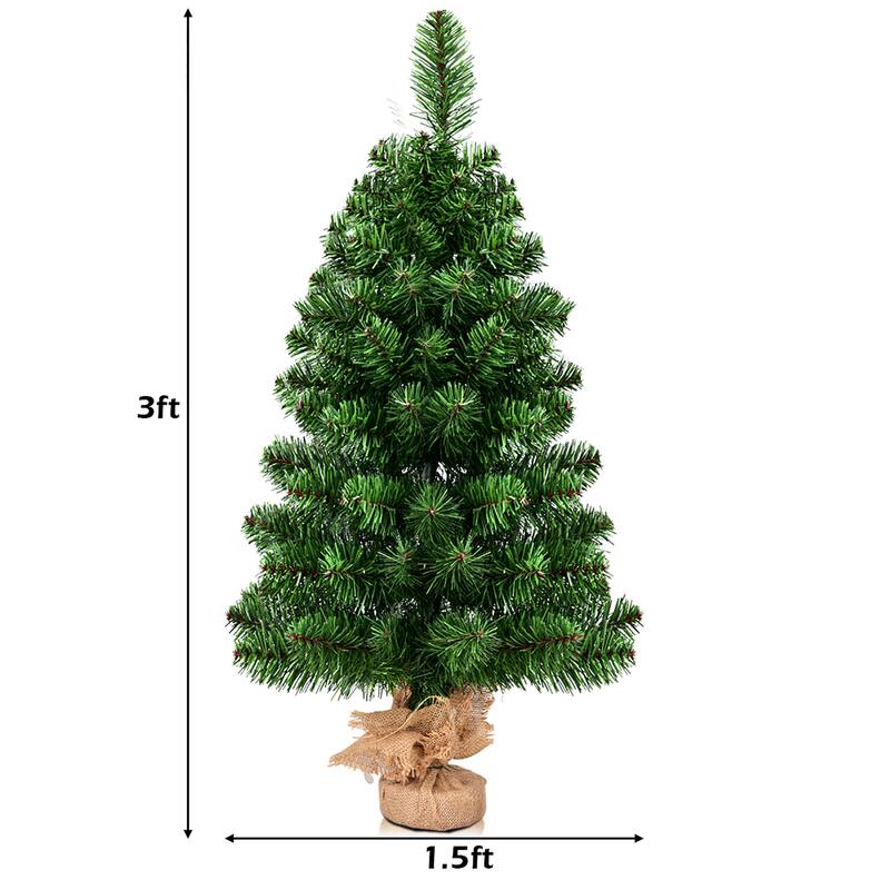 Artificial Christmas Tree Tabletop PVC Premium Full Tree