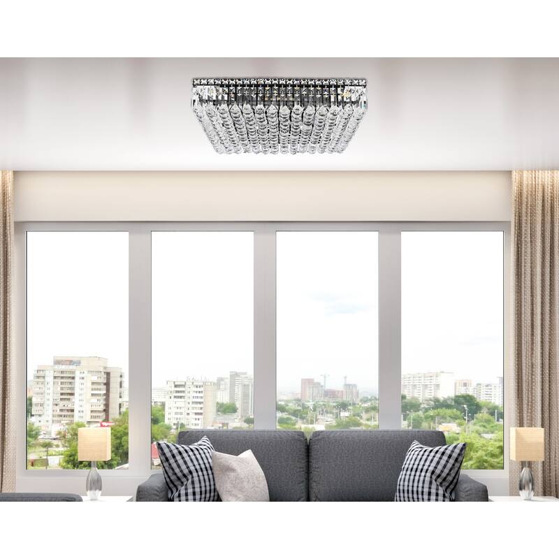 Elegant Lighting V2032F24/RC Maxime 13 Light 24" Wide Flush Mount