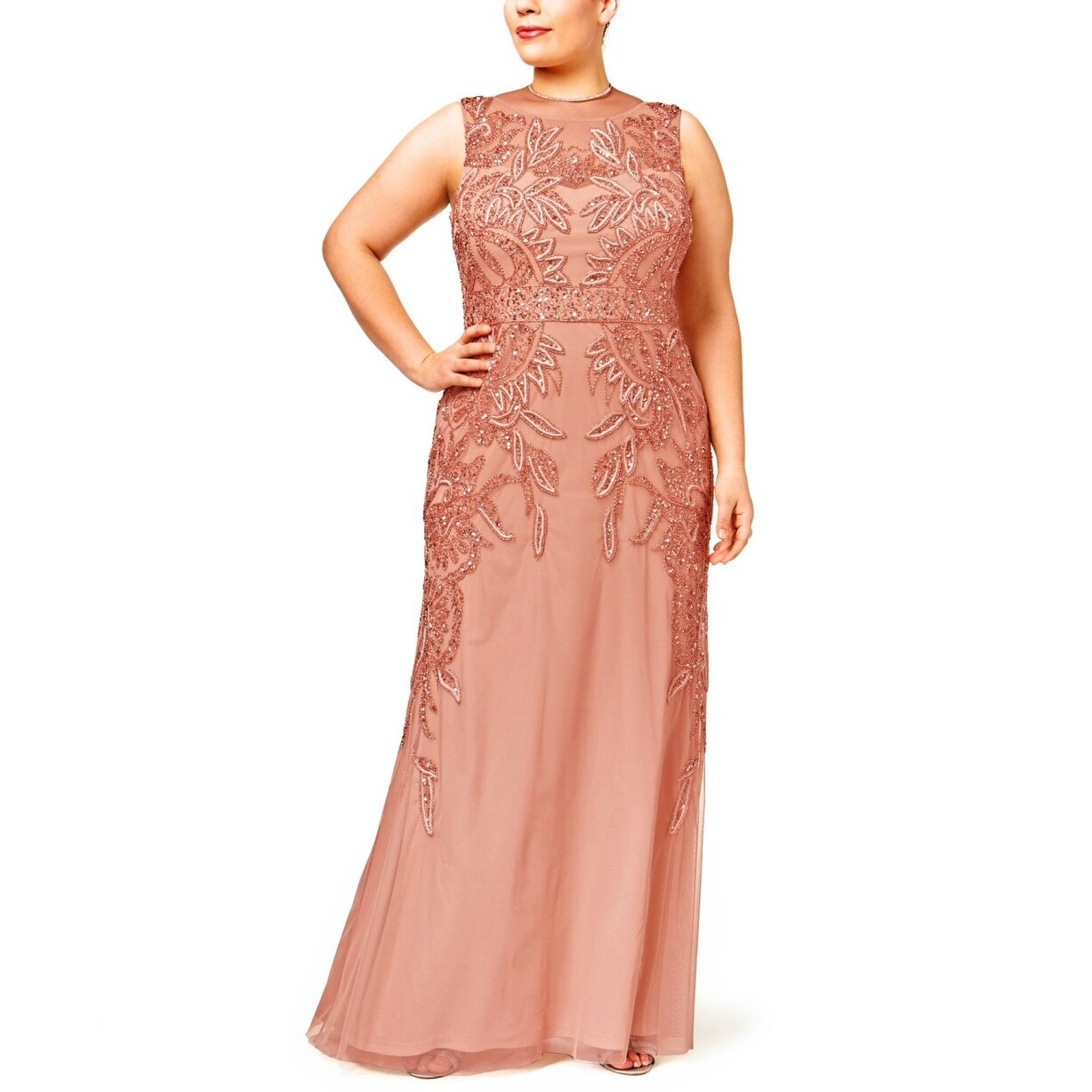 adrianna papell plus size evening gowns
