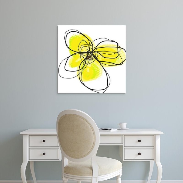 Easy Art Prints Jan Weiss's 'Yellow Petals Two' Premium Canvas Art