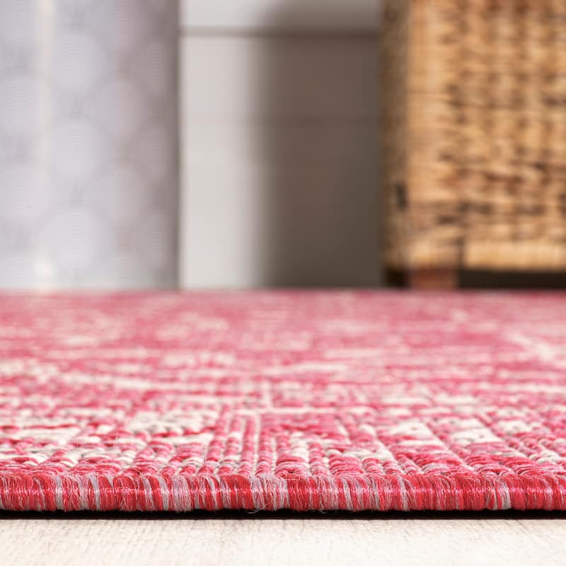 JONATHAN Y Medallion Textured Weave Indoor/Outdoor Area Rug