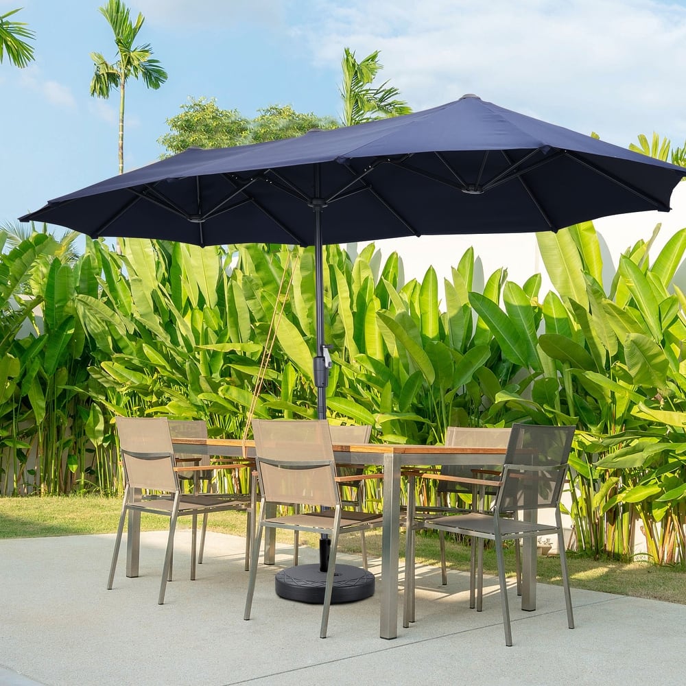 Ainfox 13Ft Large Outdoor Patio Umbrella with Crank With Base
