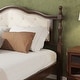 preview thumbnail 8 of 26, GDFStudio Queen Pine Wooden Bed with Upholstered Headboard and Panel Footboard