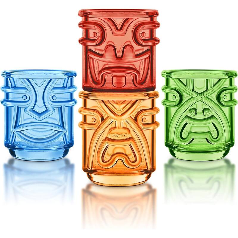 Final Touch Tiki Tumblers Set of 4 Tumblers - 12 Oz